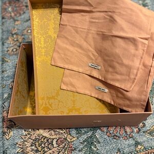 Miu Miu Pink Dust Bags with Gold Box